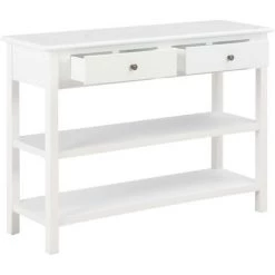 ASUPERMALL Buffet Blanc 110x35x80 Cm MDF -Buffet et enfilade Soldes 23399106 3