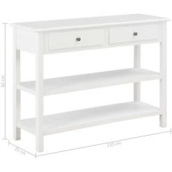 ASUPERMALL Buffet Blanc 110x35x80 Cm MDF -Buffet et enfilade Soldes 23399106 5
