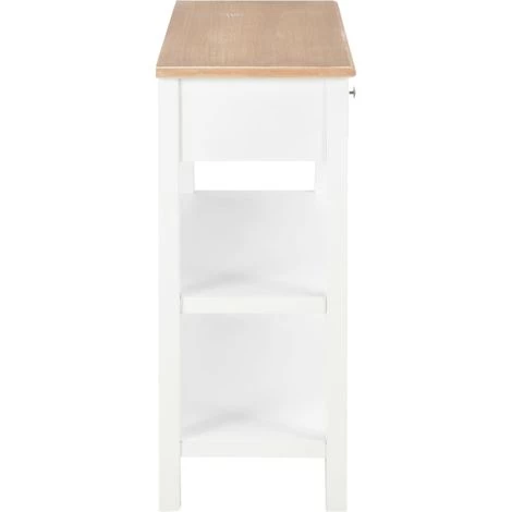 ASUPERMALL Buffet Blanc 110x35x80 Cm MDF 2 ASUPERMALL Buffet Blanc 110x35x80 Cm MDF – Image 2