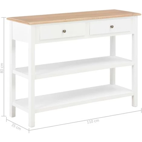 ASUPERMALL Buffet Blanc 110x35x80 Cm MDF 4 ASUPERMALL Buffet Blanc 110x35x80 Cm MDF – Image 4