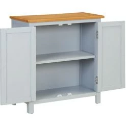VidaXL Armoire 70x35x75 Cm Bois De Chêne Massif - Gris 9 VidaXL Armoire 70x35x75 Cm Bois De Chêne Massif - Gris -Buffet et enfilade Soldes 23441061 5