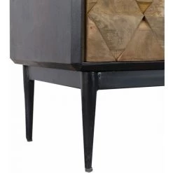 MADE IN MEUBLES Buffet Haut En Métal Et Bois De Manguier Célia - Noir 6 MADE IN MEUBLES Buffet Haut En Métal Et Bois De Manguier Célia - Noir -Buffet et enfilade Soldes 23544800 3