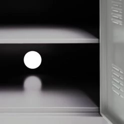 IDMARKET Buffet Bas 3 Portes ESTEL En Métal Gris Clair - Gris -Buffet et enfilade Soldes 23573705 3