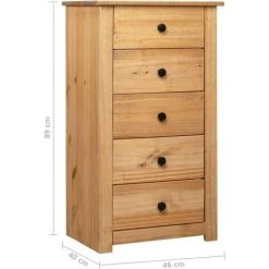 ASUPERMALL Buffet 46x40x89 Cm Pin Assortiment Panama -Buffet et enfilade Soldes 23636852 2
