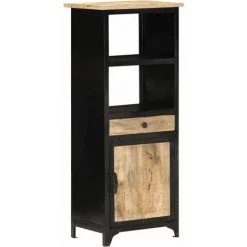 VidaXL Buffet 45x32x110 Cm Bois De Manguier Solide - Noir
