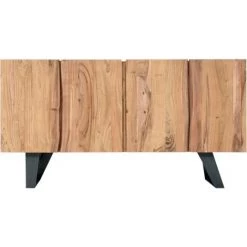 MADE IN MEUBLES Buffet En Bois D'acacia Tree - Noir