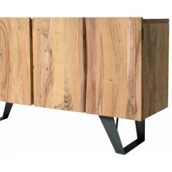 MADE IN MEUBLES Buffet En Bois D'acacia Tree - Noir -Buffet et enfilade Soldes 23712042 3