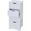 Commode HHG-594, 4 Tiroirs, 82x40x35cm, Blanc