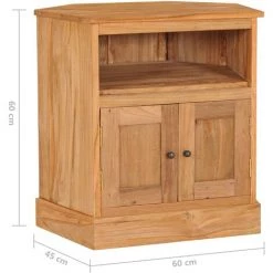 VidaXL Buffet D'angle 60x45x60 Cm Bois De Teck Massif - Brun 7 VidaXL Buffet D'angle 60x45x60 Cm Bois De Teck Massif - Brun -Buffet et enfilade Soldes 23762124 3