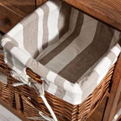 Melko Buffet à Tiroirs étagère De Meuble à Tiroirs Paniers Marron Vintage étagère De Couloir -Buffet et enfilade Soldes 24030581 4