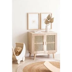 Buffet En Bois Ralik SKLUM Bois De Paulownia - Marron Bois Naturel -Buffet et enfilade Soldes 24072542 3