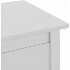 ASUPERMALL Buffet Hill Range Blanc 46x35x80 Cm Bois De Pin Solide -Buffet et enfilade Soldes 24166047 4