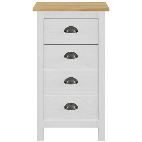 ASUPERMALL Buffet Hill Range Blanc 46x35x80 Cm Bois De Pin Solide 3 ASUPERMALL Buffet Hill Range Blanc 46x35x80 Cm Bois De Pin Solide – Image 3