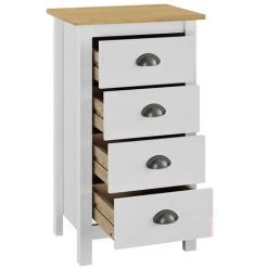 ASUPERMALL Buffet Hill Range Blanc 46x35x80 Cm Bois De Pin Solide 8 ASUPERMALL Buffet Hill Range Blanc 46x35x80 Cm Bois De Pin Solide -Buffet et enfilade Soldes 24166061 4