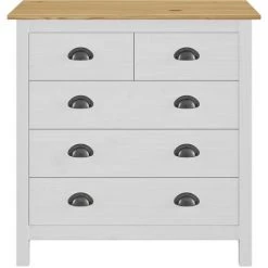 ASUPERMALL Buffet Hill Range Blanc 79x40x80 Cm Bois De Pin Solide -Buffet et enfilade Soldes 24166085 5