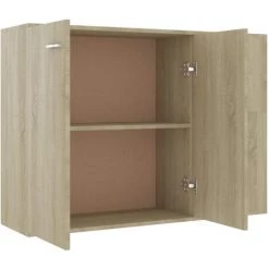 ASUPERMALL Buffet Chene Sonoma 105x30x75 Cm Agglomere 9 ASUPERMALL Buffet Chene Sonoma 105x30x75 Cm Agglomere -Buffet et enfilade Soldes 24166948 5