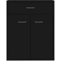 ASUPERMALL Buffet Noir 60x30x75 Cm Agglomere 7 ASUPERMALL Buffet Noir 60x30x75 Cm Agglomere -Buffet et enfilade Soldes 24166968 3