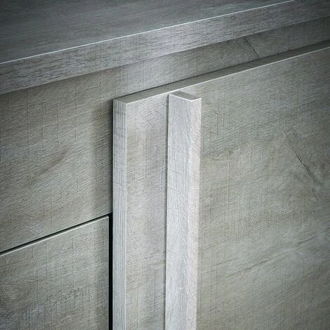 DEMEYERE Bahut 2 Portes Ouvrantes 3 Tiroirs Comtesse - Gris - Gris 3 DEMEYERE Bahut 2 Portes Ouvrantes 3 Tiroirs Comtesse - Gris - Gris – Image 3