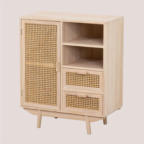 Buffet En Bois Avec Tiroirs Ralik SKLUM Bois De Paulownia - Marron Bois Naturel 1 Buffet En Bois Avec Tiroirs Ralik SKLUM Bois De Paulownia - Marron Bois Naturel