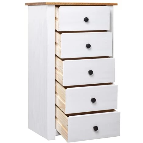 YOUTHUP œuffet Blanc 46x40x89 Cm Pin Assortiment Panama - Blanc 2 YOUTHUP œuffet Blanc 46x40x89 Cm Pin Assortiment Panama - Blanc – Image 2