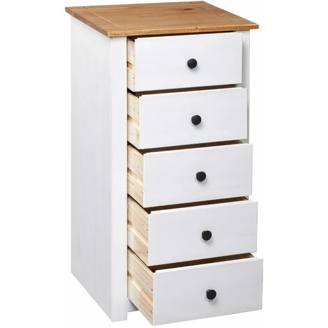 YOUTHUP œuffet Blanc 46x40x89 Cm Pin Assortiment Panama - Blanc 5 YOUTHUP œuffet Blanc 46x40x89 Cm Pin Assortiment Panama - Blanc – Image 5