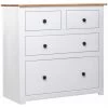 YOUTHUP œuffet Blanc 80x40x83 Cm Pin Assortiment Panama - Blanc