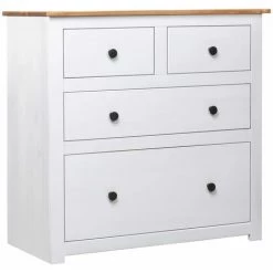 YOUTHUP œuffet Blanc 80x40x83 Cm Pin Assortiment Panama - Blanc