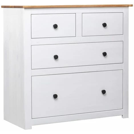 YOUTHUP œuffet Blanc 80x40x83 Cm Pin Assortiment Panama - Blanc 1 YOUTHUP œuffet Blanc 80x40x83 Cm Pin Assortiment Panama - Blanc