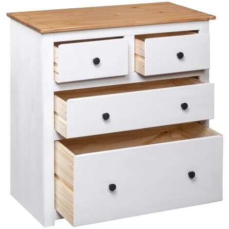 YOUTHUP œuffet Blanc 80x40x83 Cm Pin Assortiment Panama - Blanc 5 YOUTHUP œuffet Blanc 80x40x83 Cm Pin Assortiment Panama - Blanc – Image 5