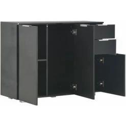 YOUTHUP œuffet Noir Brillant 107 X 35 X 76 Cm - Noir 8 YOUTHUP œuffet Noir Brillant 107 X 35 X 76 Cm - Noir -Buffet et enfilade Soldes 24527782 4