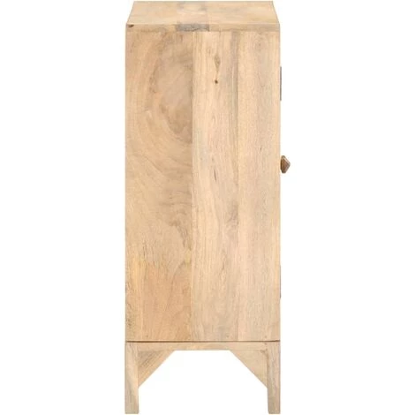 YOUTHUP œuffet 80x30x73 Cm Bois De Manguier Massif Et Canne Naturelle - Brun 5 YOUTHUP œuffet 80x30x73 Cm Bois De Manguier Massif Et Canne Naturelle - Brun – Image 5
