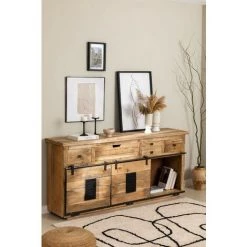 Buffet En Bois Uain SKLUM Bois De Manguiers Bois Recyclé - Bois Recyclé Bois Recyclé -Buffet et enfilade Soldes 24651191 3