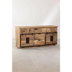 Buffet En Bois Uain SKLUM Bois De Manguiers Bois Recyclé - Bois Recyclé Bois Recyclé -Buffet et enfilade Soldes 24651191 4
