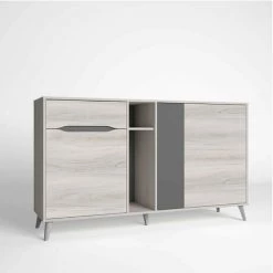 VENTEMEUBLESONLINE BUFFET SVANTE 3 PORTES ET 1 TI