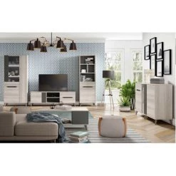 VENTEMEUBLESONLINE BUFFET SVANTE 3 PORTES ET 1 TI -Buffet et enfilade Soldes 24697720 3