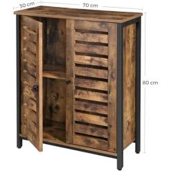 HELLOSHOP26 Meuble De Rangement Placard Buffet Industriel Marron - Marron -Buffet et enfilade Soldes 24873436 2