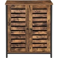 HELLOSHOP26 Meuble De Rangement Placard Buffet Industriel Marron - Marron -Buffet et enfilade Soldes 24873436 3
