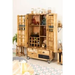 Meuble Bar En Bois Tombol SKLUM Bois De Manguiers - Black&Natural 7 Meuble Bar En Bois Tombol SKLUM Bois De Manguiers - Black&Natural -Buffet et enfilade Soldes 24902924 3