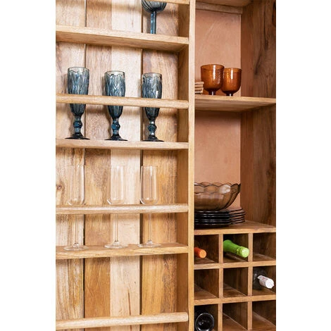 Meuble Bar En Bois Tombol SKLUM Bois De Manguiers - Black&Natural 4 Meuble Bar En Bois Tombol SKLUM Bois De Manguiers - Black&Natural – Image 4