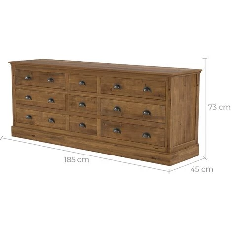 RENDEZ VOUS DéCO Buffet Tobias En Bois Recyclé - Marron 2 RENDEZ VOUS DéCO Buffet Tobias En Bois Recyclé - Marron – Image 2