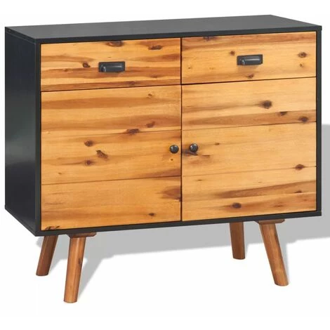 ASUPERMALL Buffet Bois D'acacia Massif 90 X 33,5 X 83 Cm 2 ASUPERMALL Buffet Bois D'acacia Massif 90 X 33,5 X 83 Cm – Image 2