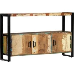 ASUPERMALL Buffet 120x30x75 Cm Bois De Recuperation Solide -Buffet et enfilade Soldes 25230099 4