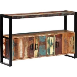 ASUPERMALL Buffet 120x30x75 Cm Bois De Recuperation Solide -Buffet et enfilade Soldes 25230099 5