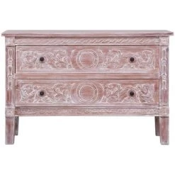 ASUPERMALL Buffet Avec 2 Tiroirs 90x30x60 Cm Bois D'acajou Massif 8 ASUPERMALL Buffet Avec 2 Tiroirs 90x30x60 Cm Bois D'acajou Massif -Buffet et enfilade Soldes 25231273 4