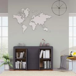 ASUPERMALL Buffet Gris Brillant 120x36x69 Cm Agglomere -Buffet et enfilade Soldes 25233246 3