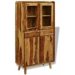 Hommoo Buffet Bois De Sesham 90 X 40 X 175 Cm HDV09755 -Buffet et enfilade Soldes 25379205 3