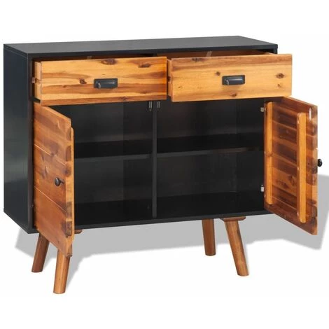 Hommoo Buffet Bois D'acacia Massif 90 X 33,5 X 83 Cm HDV11469 4 Hommoo Buffet Bois D'acacia Massif 90 X 33,5 X 83 Cm HDV11469 – Image 4