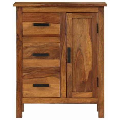 Hommoo Buffet 65 X 30 X 80 Cm Bois Solide De Sesham HDV12094 2 Hommoo Buffet 65 X 30 X 80 Cm Bois Solide De Sesham HDV12094 – Image 2