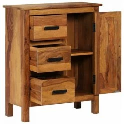 Hommoo Buffet 65 X 30 X 80 Cm Bois Solide De Sesham HDV12094 7 Hommoo Buffet 65 X 30 X 80 Cm Bois Solide De Sesham HDV12094 -Buffet et enfilade Soldes 25379354 3