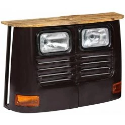 Hommoo Buffet En Forme De Camion Bois De Manguier Massif Gris Fonce HDV12178